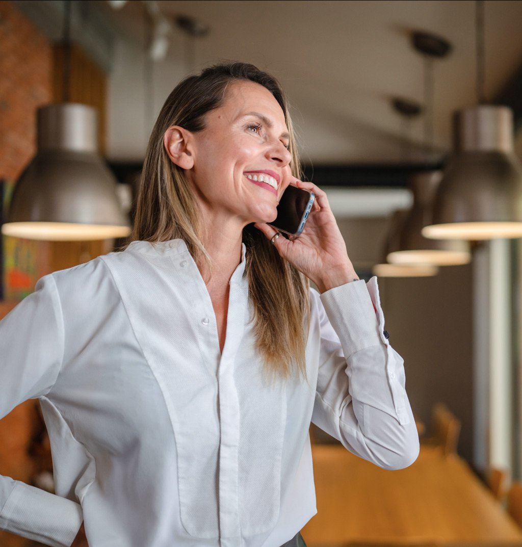 Professional woman with cell phone