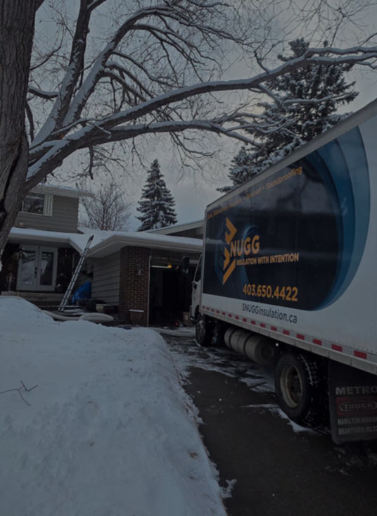 Snugg insulation truck video overlay
