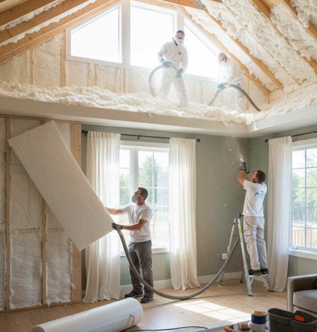 Insulation install team